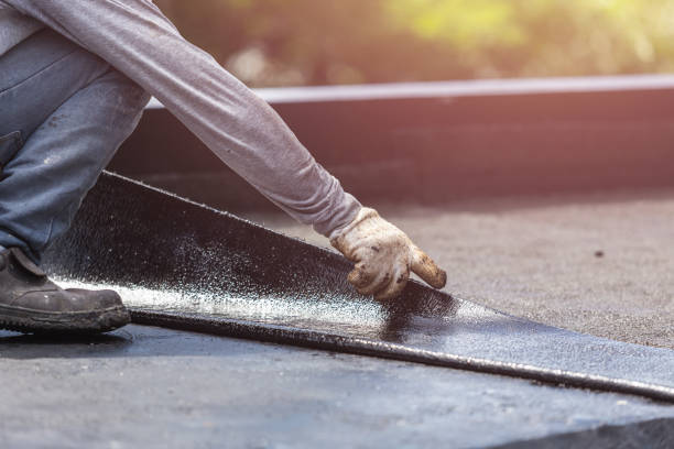 Professional Waterproofing technician working in Hesperia, MI